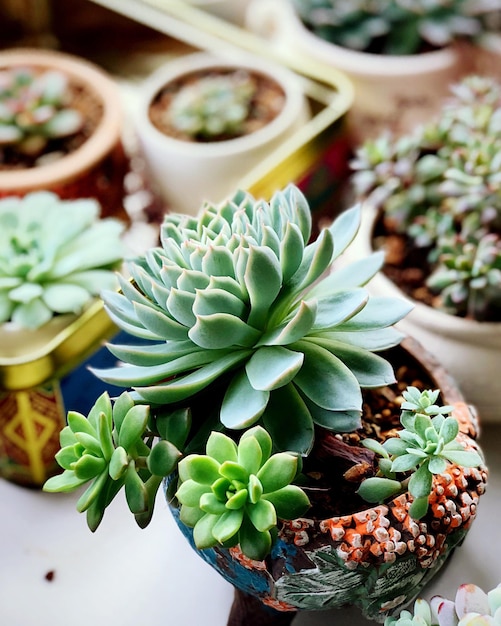 Close-up de planta em vaso