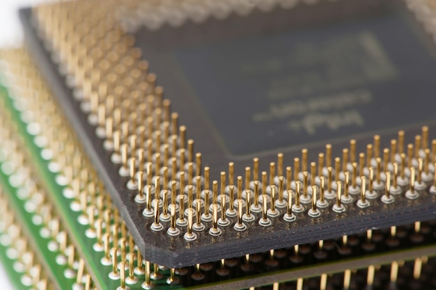 Close-up de processadores de cpu