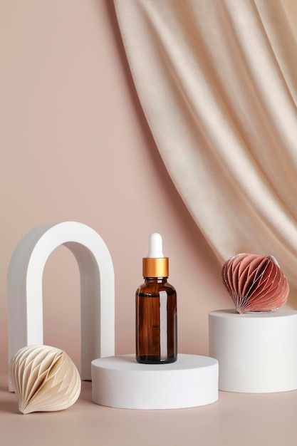 Close-up de produtos de beleza na mesa