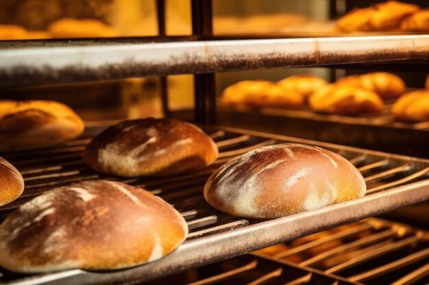 Foto close-up de provas de pães