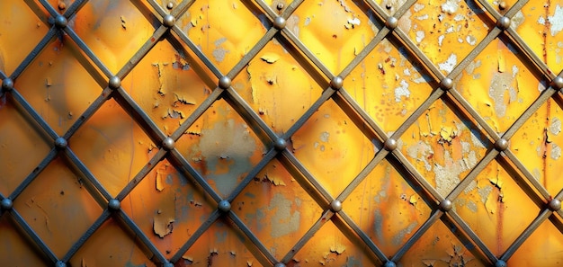 Close Up de Rusty Metal Fence Inteligência Artificial Gerativa