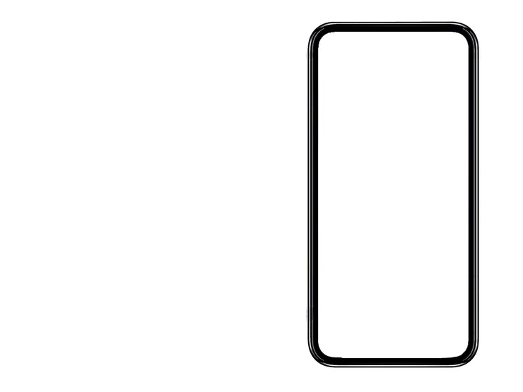 Foto close-up de smartphone sobre fundo branco