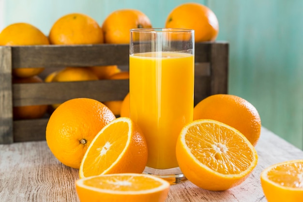 Close-up de suco de laranja
