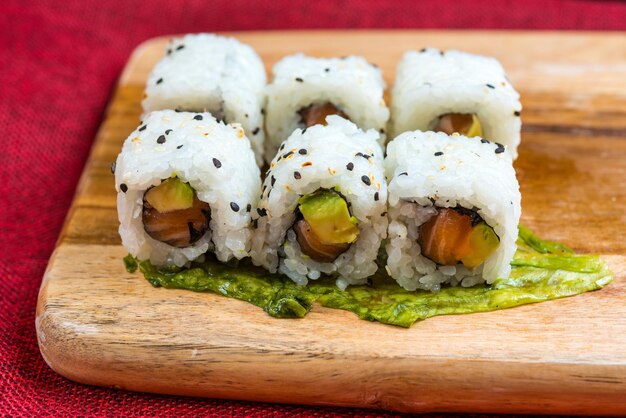 Close-up de sushi