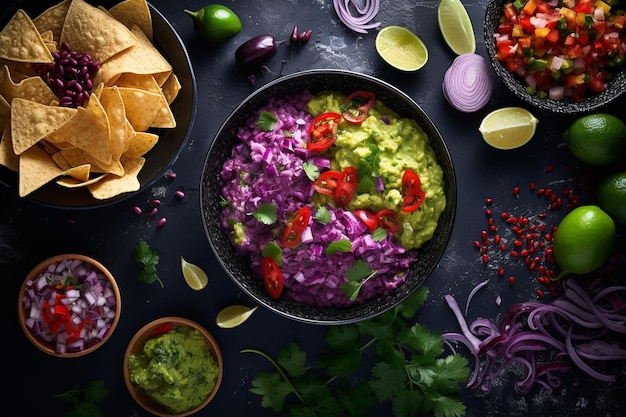 Close-up de tacos mexicanos saborosos de pastor em um prato