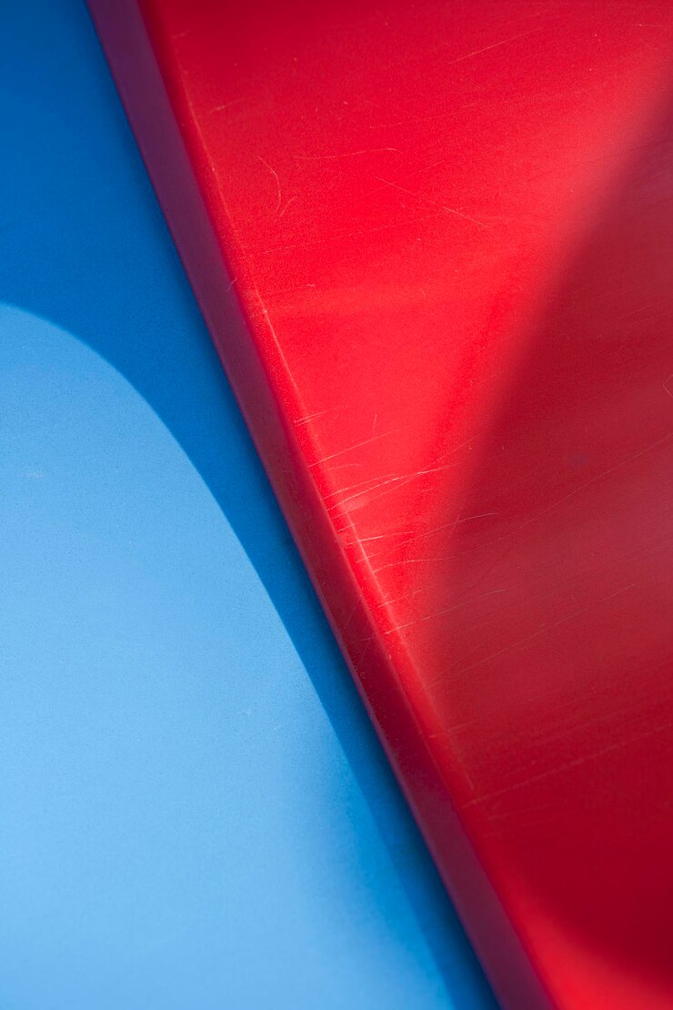 Foto close-up de tecido vermelho