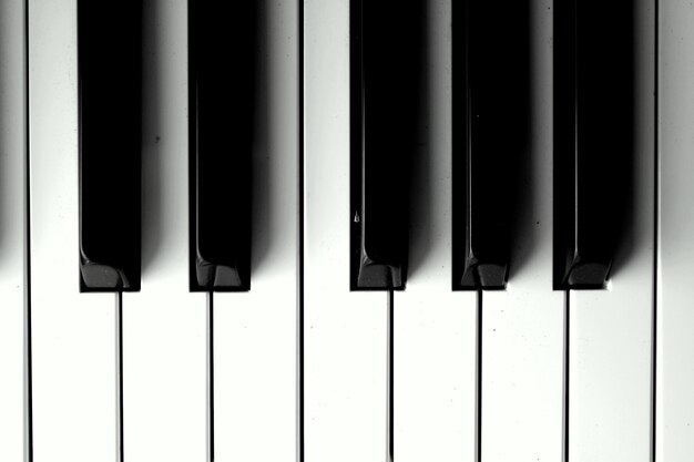 Close-up de teclas de piano