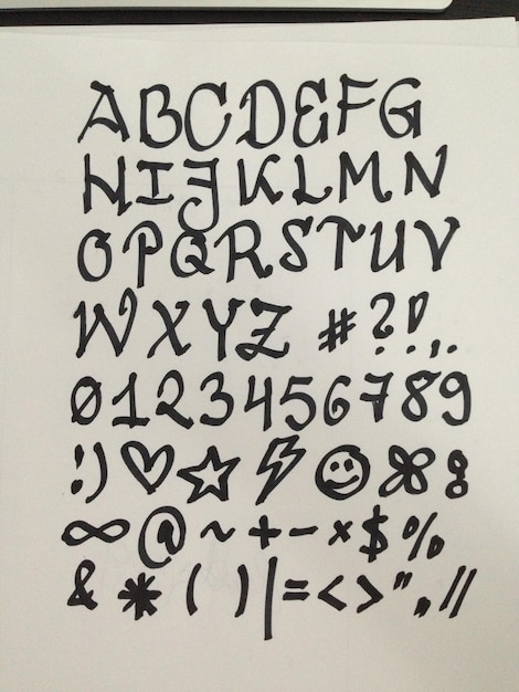 Close-up de texto na parede