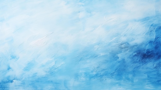 Close-up de textura abstrata de pintura de arte azul e branca