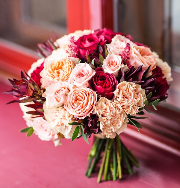 Close-up de um bouquet de rosas