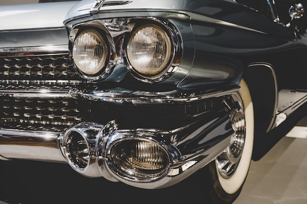 Close-up de um carro preto