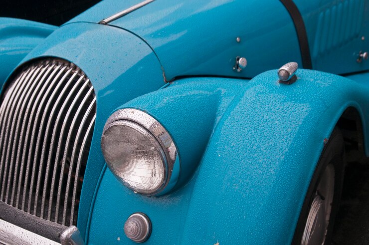 Foto close-up de um carro vintage