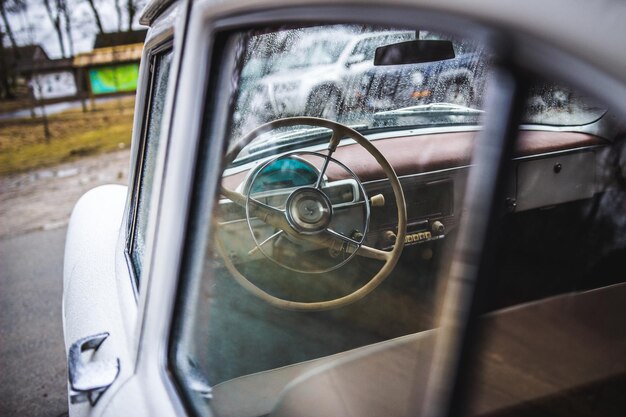 Foto close-up de um carro vintage