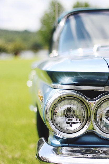 Close-up de um carro vintage