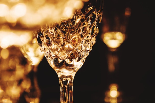 Close-up de um copo de vinho
