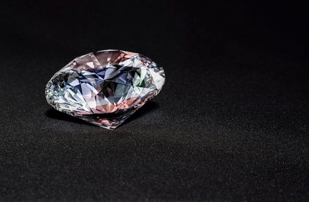 Close-up de um diamante na mesa