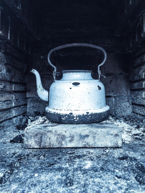 Foto close-up de um edifício abandonado