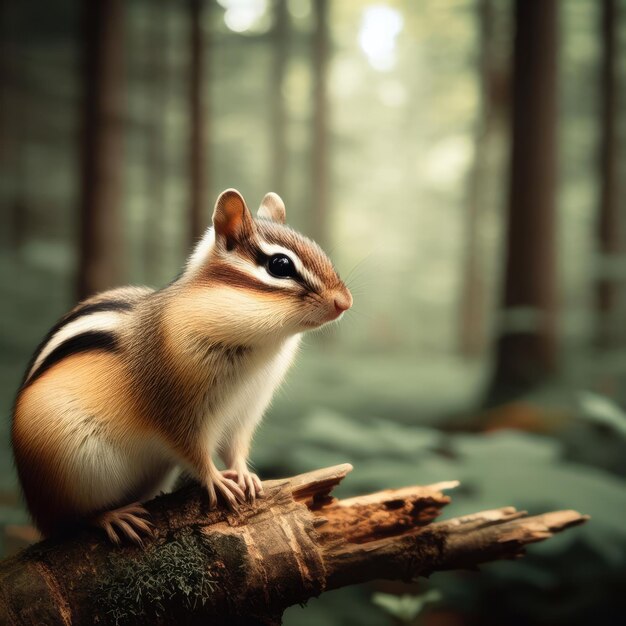 close up de um esquilo na floresta animal de fundo para mídias sociais