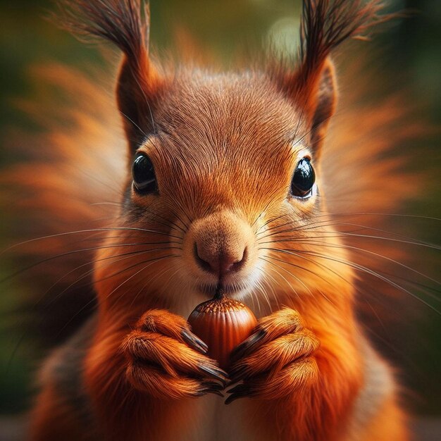 Foto close-up de um esquilo