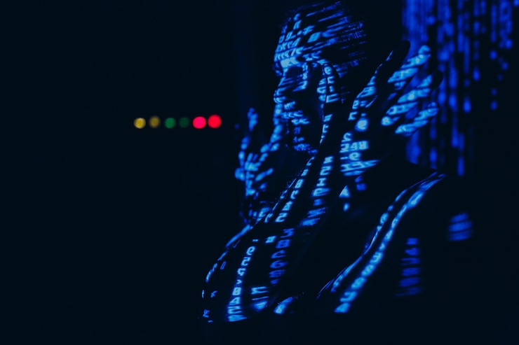 Foto close-up de um homem na câmara escura