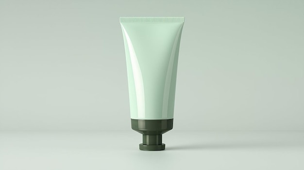 Close-up de um modelo de embalagem de tubos de creme isolado em um belo fundo natural