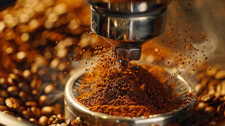 Foto close-up de um moedor de café