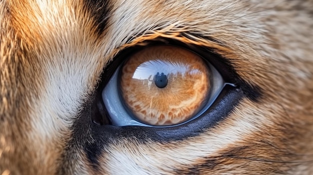 close-up de um olho de gato