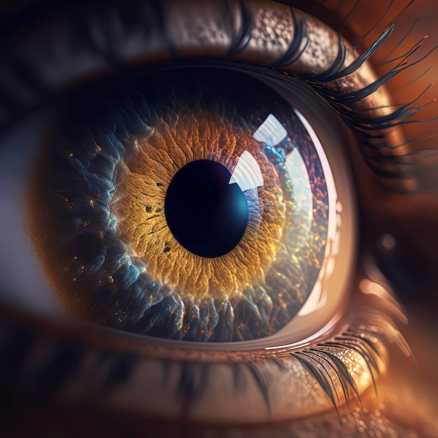 Close-up de um olho humano