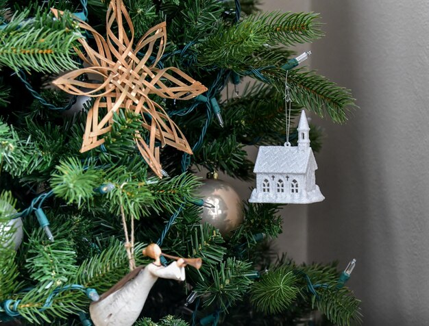 Foto close-up de um ornamento de árvore de natal