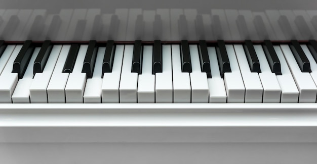 Foto close-up de um piano