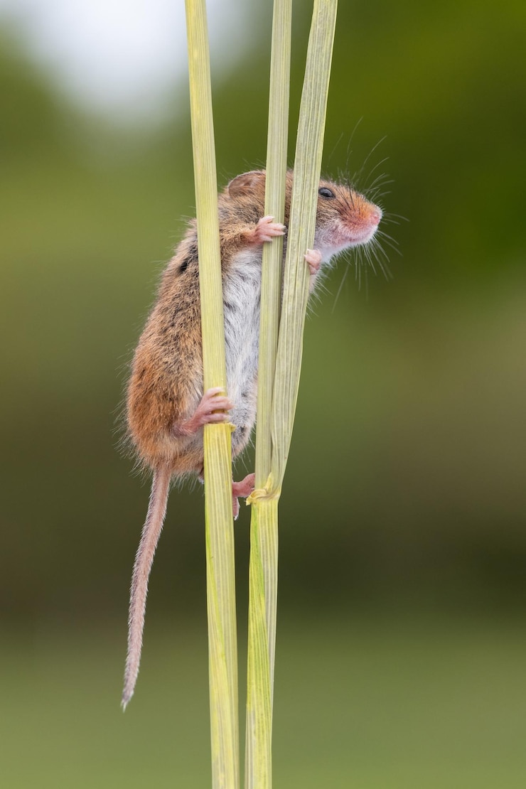 Foto close-up de um rato em plantas