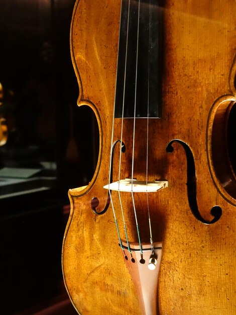 Foto close-up de um violino