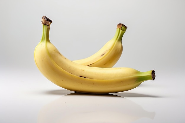 Close-up de uma banana isolada em branco