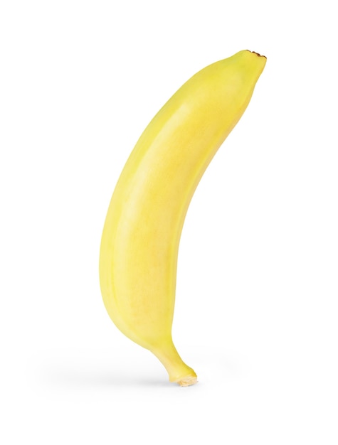 Foto close up de uma banana. isolado no branco.