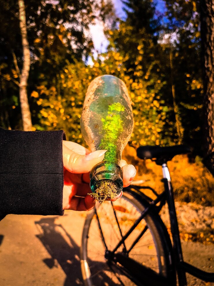 Foto close-up de uma bicicleta