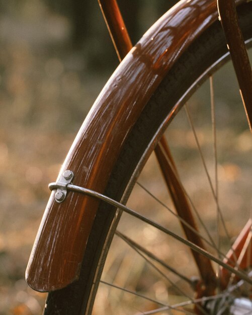 Close-up de uma bicicleta