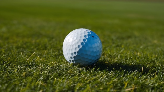 Close-up de uma bola de golfe