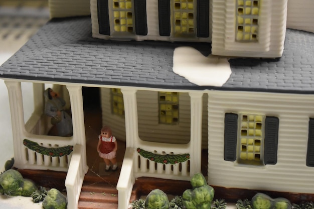 Foto close-up de uma casa modelo