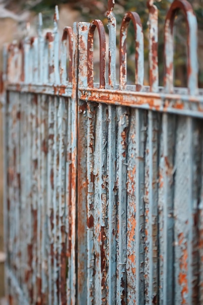 Foto close-up de uma cerca de madeira