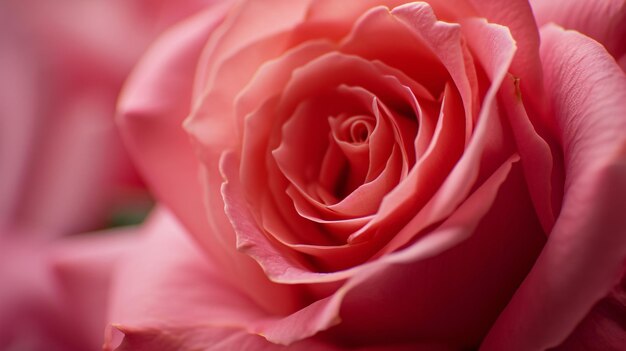 Foto close-up de uma flor de rosa em budos cheia de gotas de orvalho ilustração do conceito do dia dos namorados