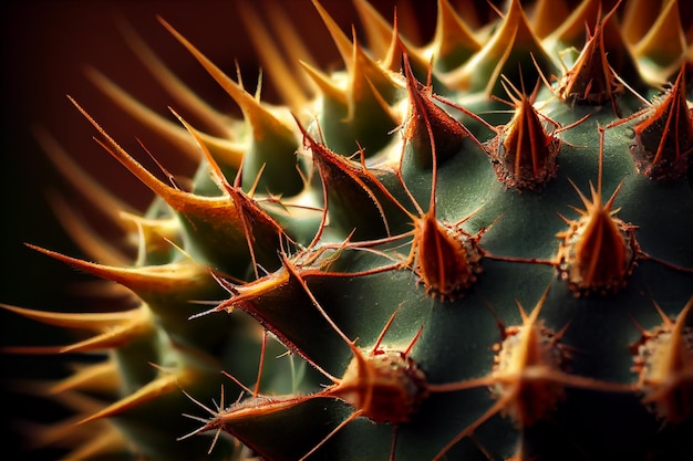 Close-up de uma IA generativa de plantas suculentas cravadas