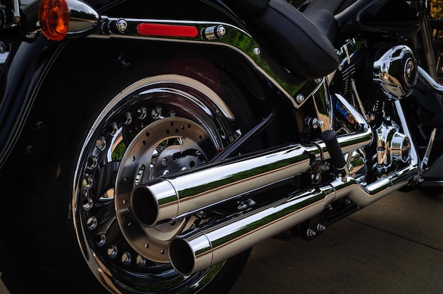 Close-up de uma motocicleta