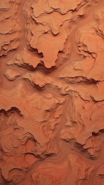 Foto close-up de uma parede vermelha desgastada com textura rachada