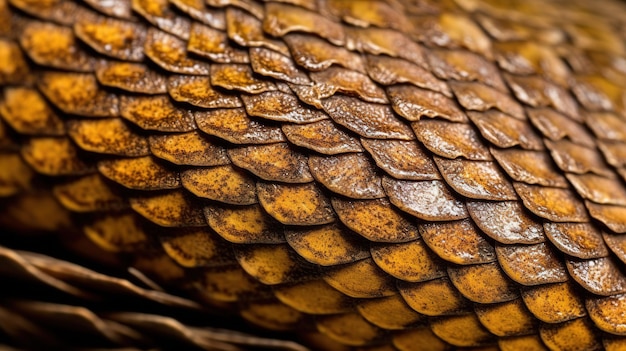 Close-up de uma pele de cobra