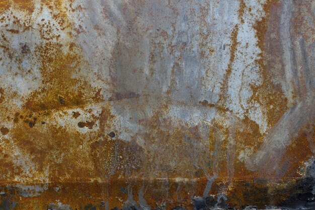 Close up de uma superfície de metal enferrujada