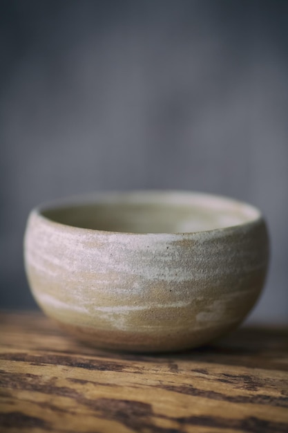 Close-up de uma tigela na mesa