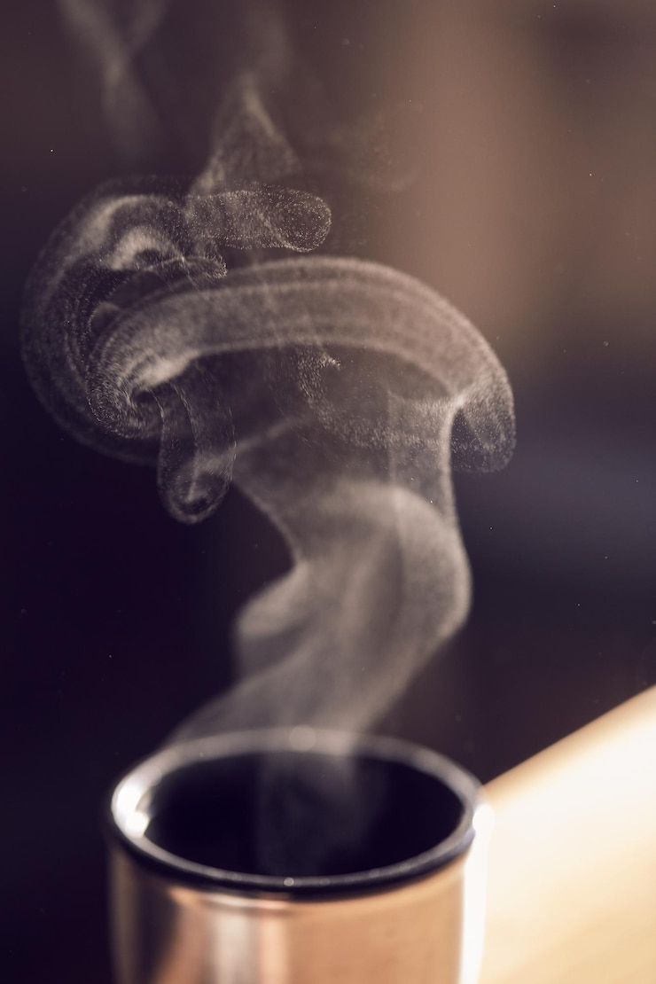 Foto close-up de uma xícara de café
