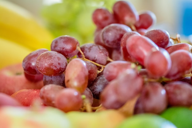 Foto close-up de uvas vermelhas