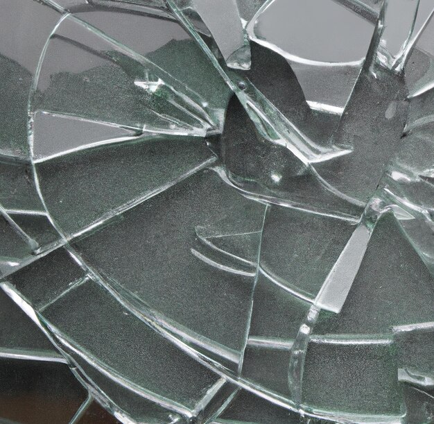 Foto close-up de vidro quebrado criado usando tecnologia de ia generativa