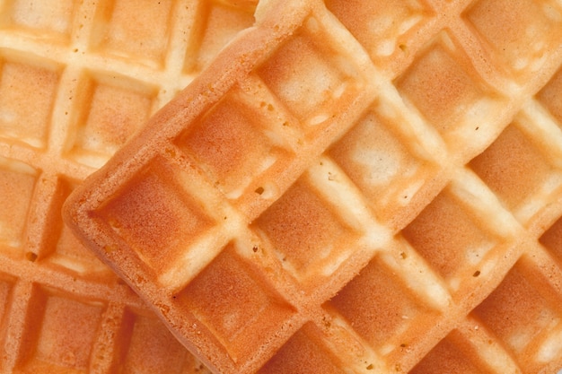 Close up de waffles